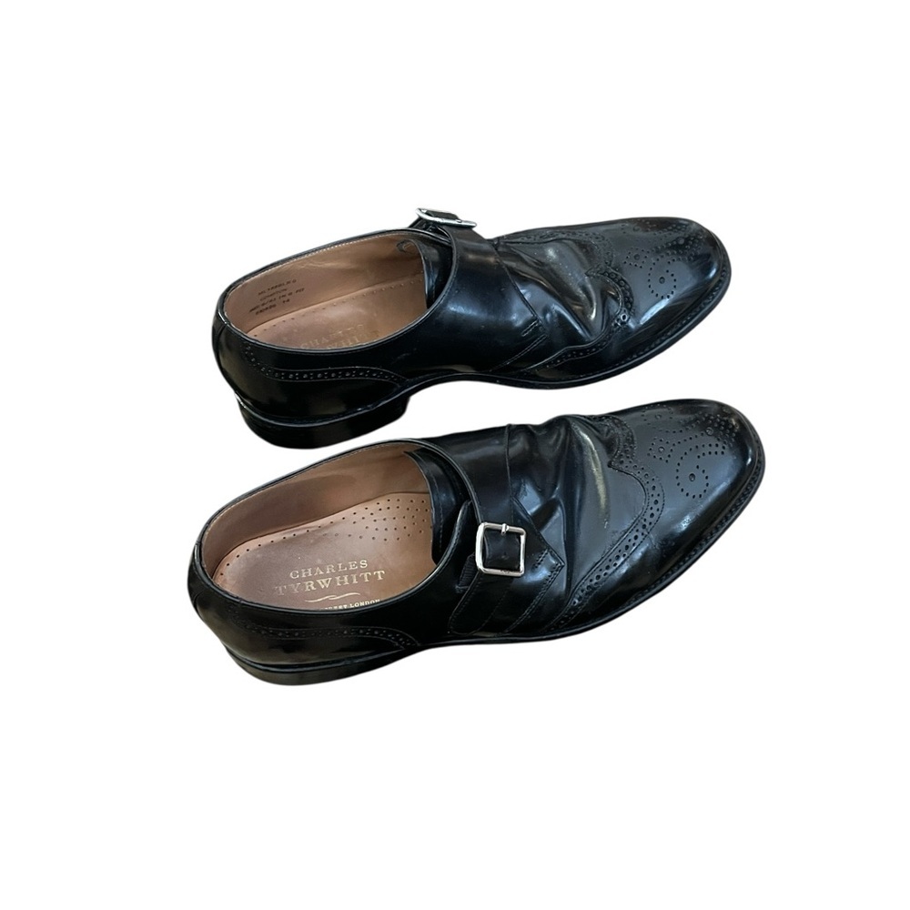 Charles Tyrwhitt “Compton” Single Monk Strap Shoes Size 9 - Picture 6 of 8